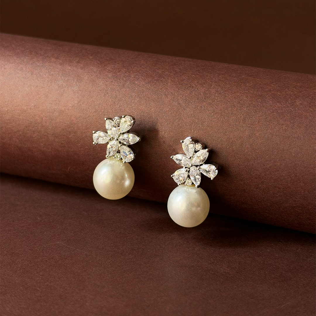 Floral Pearl Studs