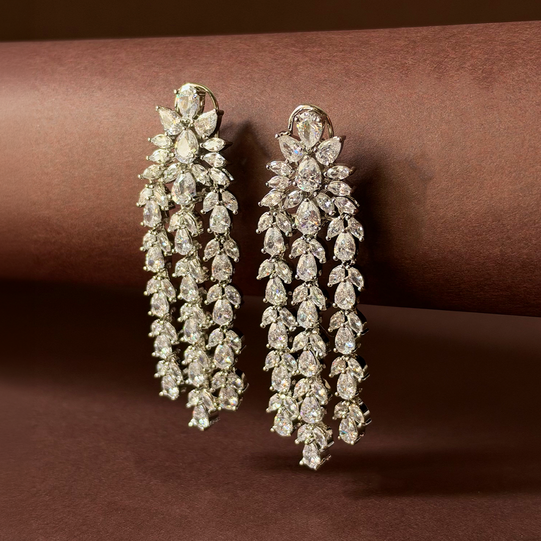 Zariya Crystal Cascade Earrings