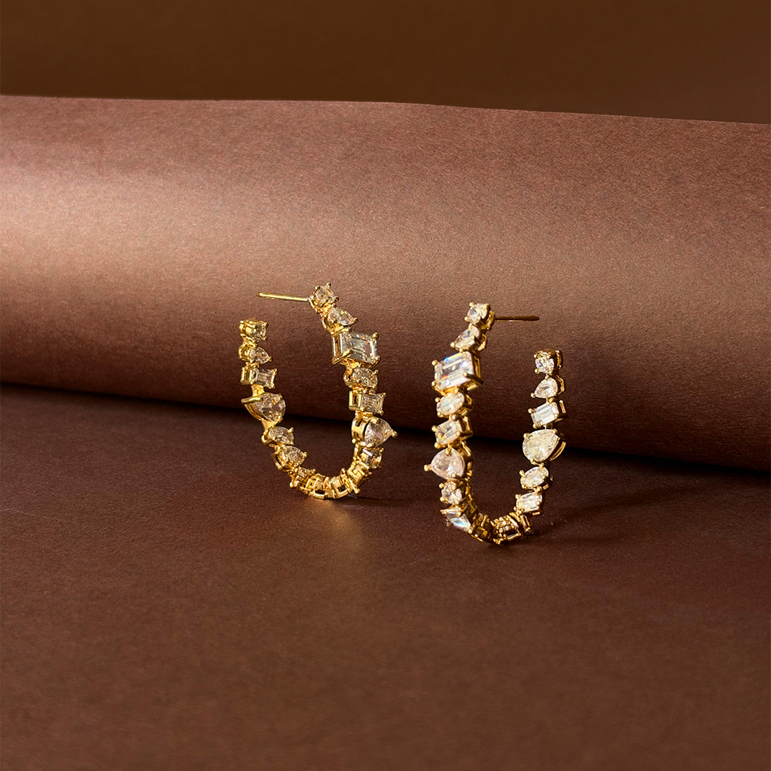 Kiara Crystal Hoop Earrings